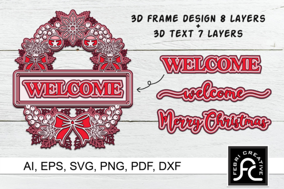 3D Layered Christmas SVG Frames for Crafters & Etsy Sellers