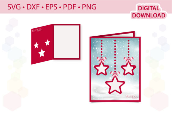 Christmas Baubles Card Template: A 3D SVG Design for Festive Branding and Marketing