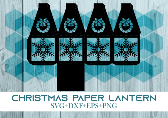 Christmas Paper Lantern Series 0145: A 3D SVG for Holiday Blog Design