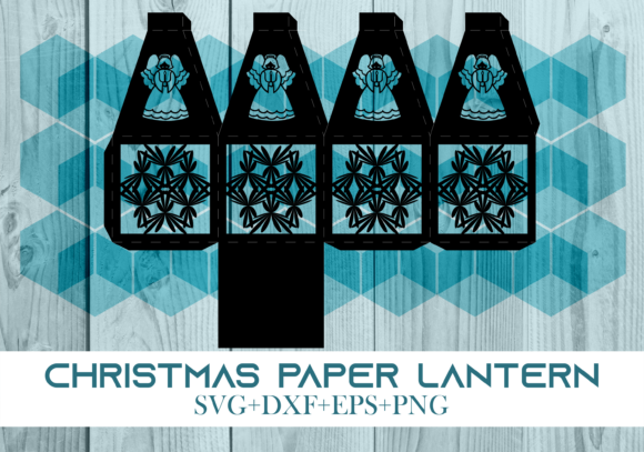 Christmas Paper Lantern Series 0810: A 3D SVG Design for Festive Blog Branding